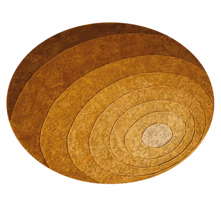 Nature layers wood effect rug - TenStickers