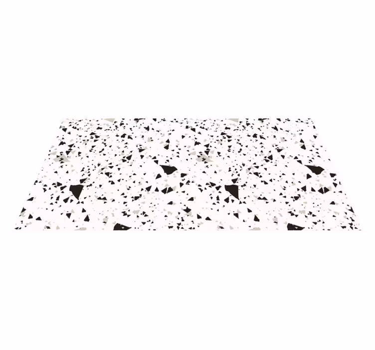 Gray, white and black terrazzo texture carpet - TenStickers