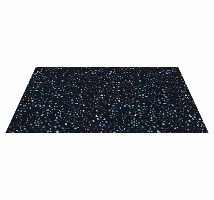 Black and blue terrazzo texture carpet - TenStickers