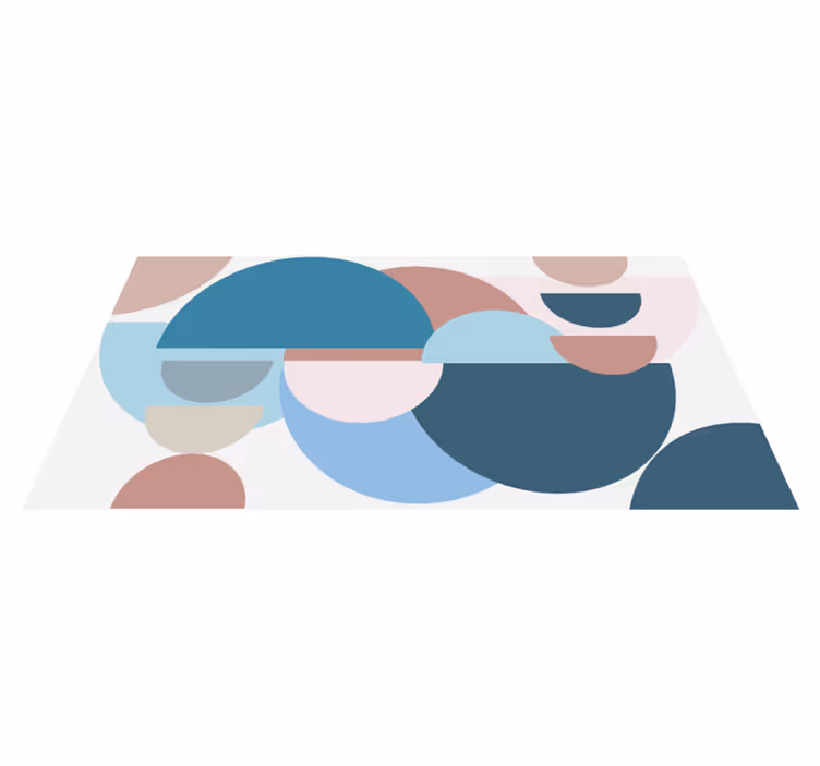 Circular Shapes Variation geometric rug - TenStickers