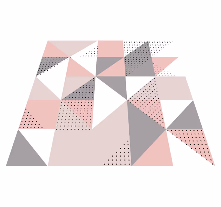 Triangular Color Segments geometric rug - TenStickers