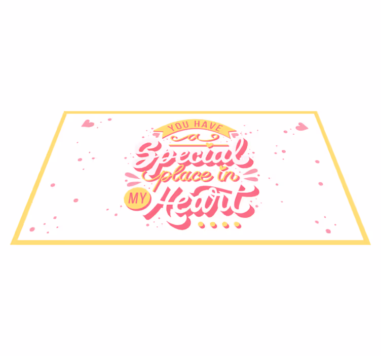 Special place in heart quote rug - TenStickers