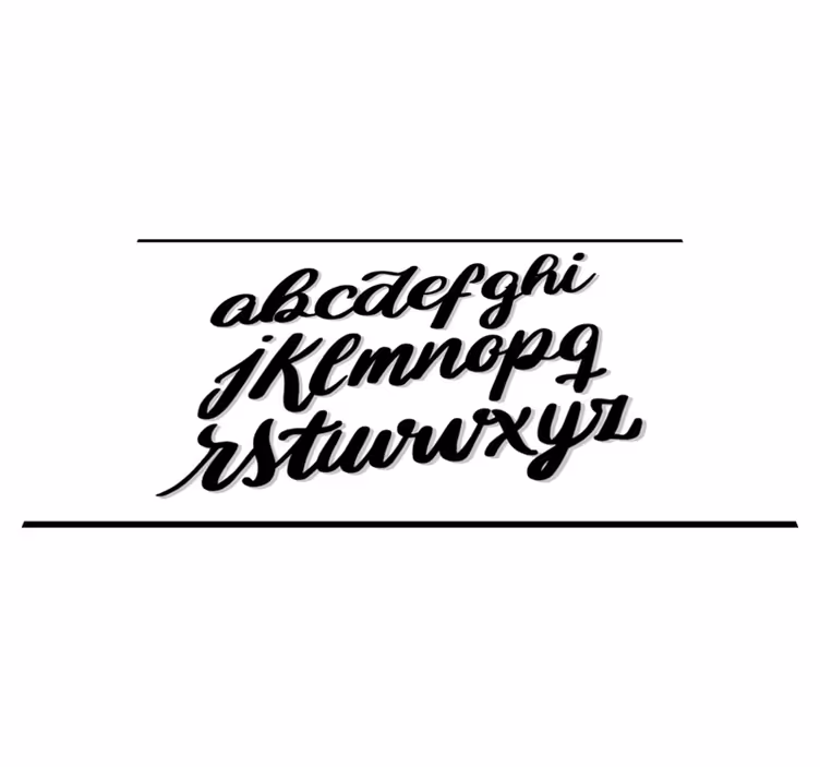 Black and white letters alphabet carpet - TenStickers