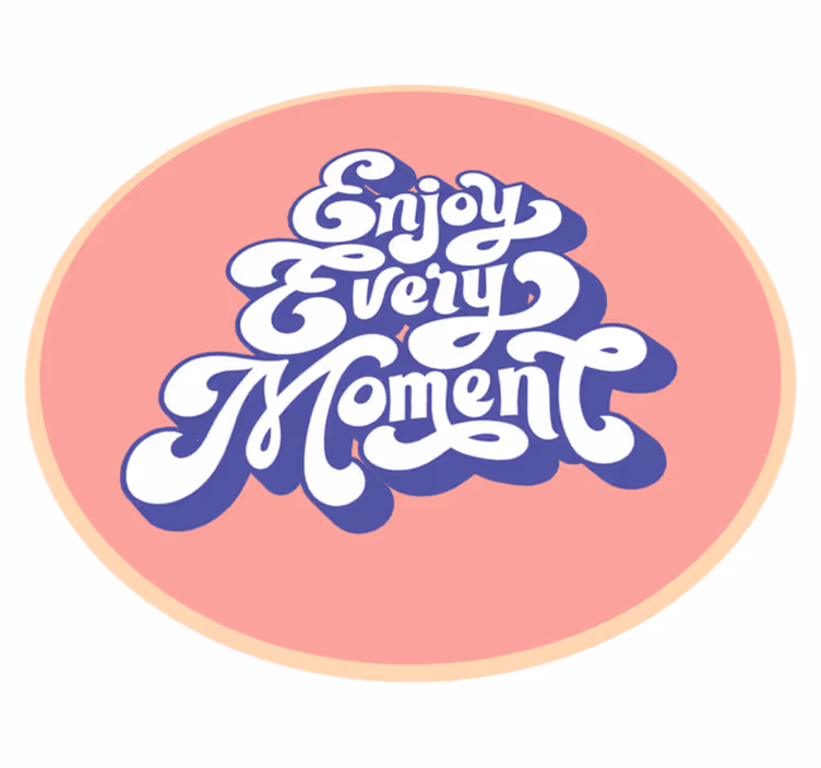 Enjoy every moment quote rug - TenStickers