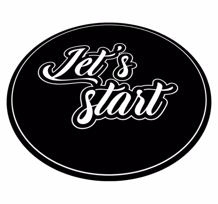 Let's begin quotation quote rug - TenStickers