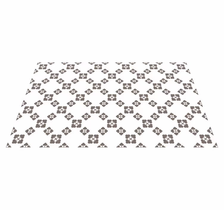 Beige four clovers design nature rug - TenStickers