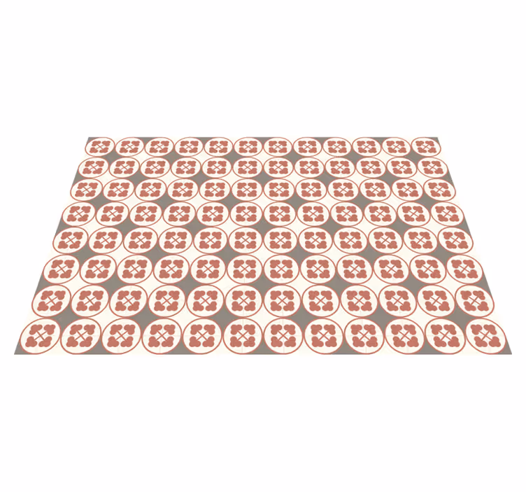 Circular Pattern Tiles marble rug - TenStickers