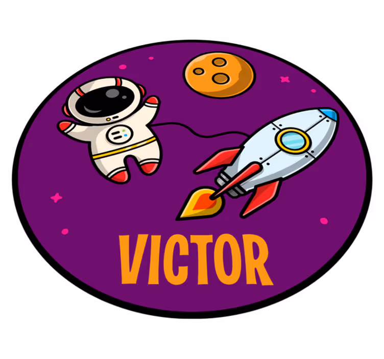 Expedition with name kids rug - TenStickers