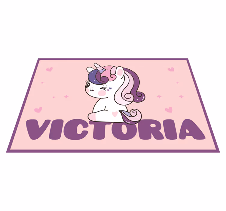 Custom floor mat cute unicorn design - TenStickers