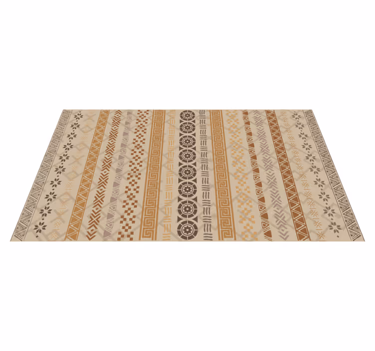 Earthy geometric kitchen mat - TenStickers