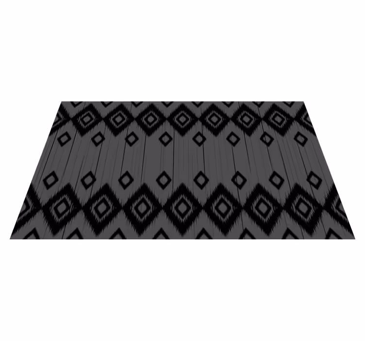 Black diamond design kitchen mat - TenStickers