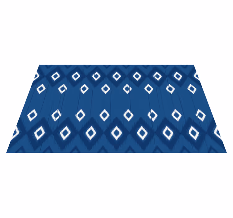 Navy Blue Diamonds geometric rug - TenStickers
