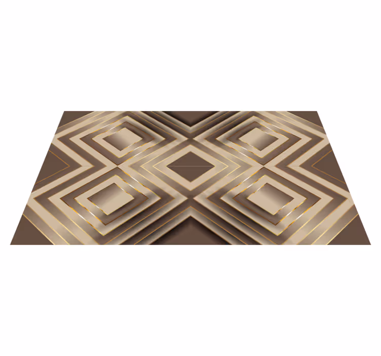 Elegant Geometric Composition kitchen vinyl mat - TenStickers