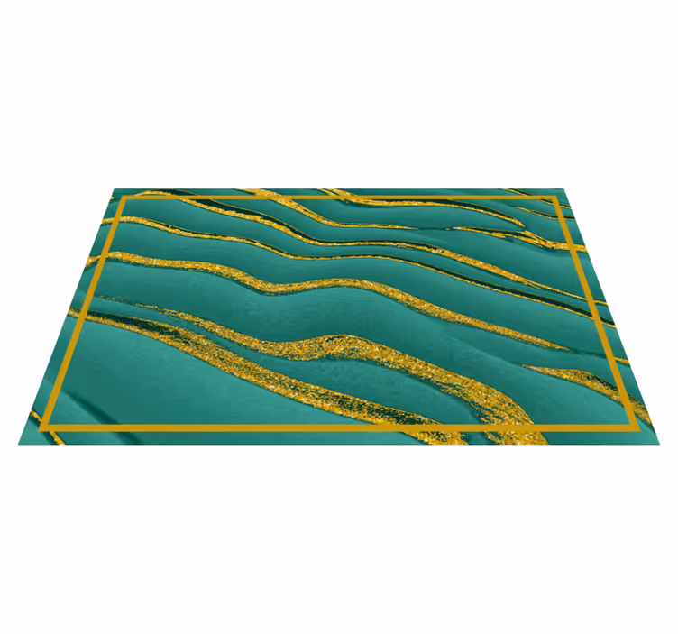 Abstract Wave Pattern marble rug - TenStickers