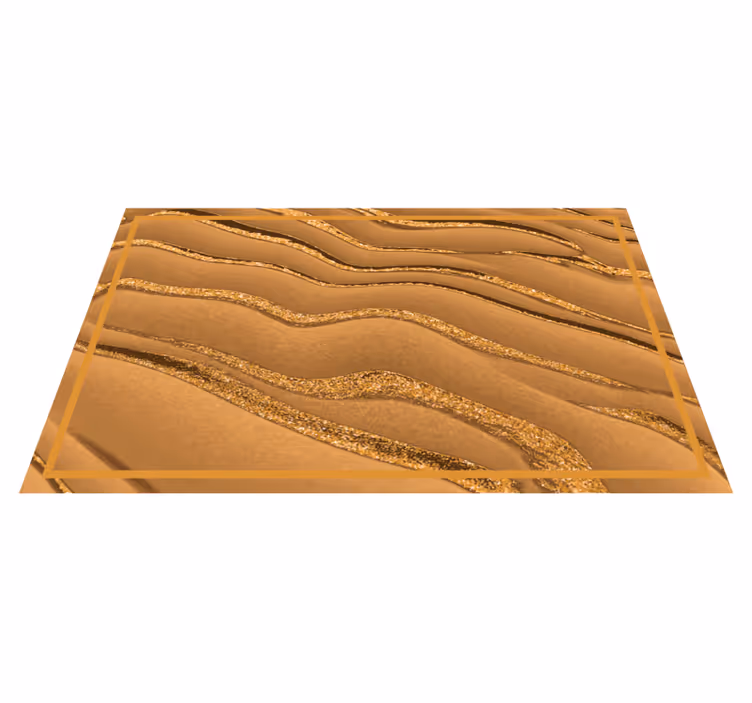 Golden Wave Pattern texture rug - TenStickers