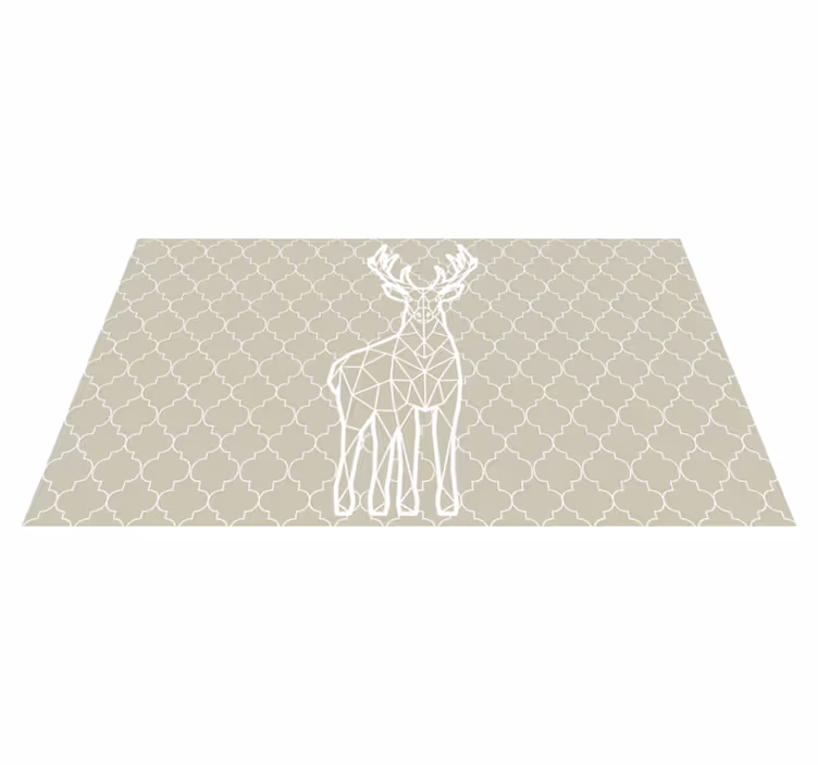 Geometric Stag Silhouette living room rug - TenStickers