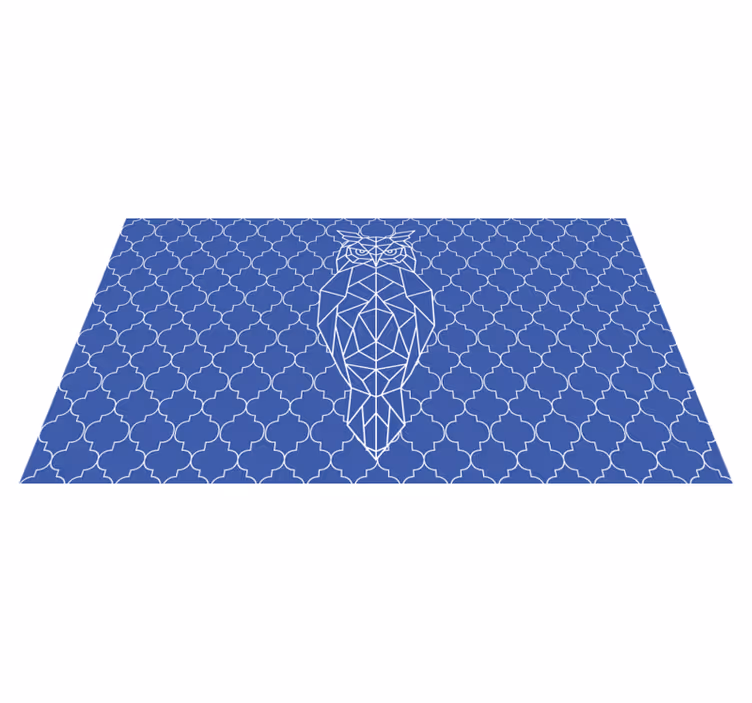Geometric owl pattern animal mat - TenStickers
