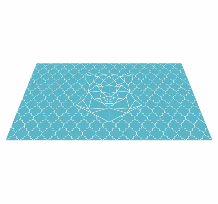 Geometric bear design animal mat - TenStickers