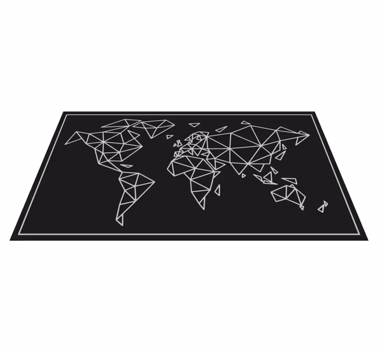 Geometric ilustration map rug - TenStickers