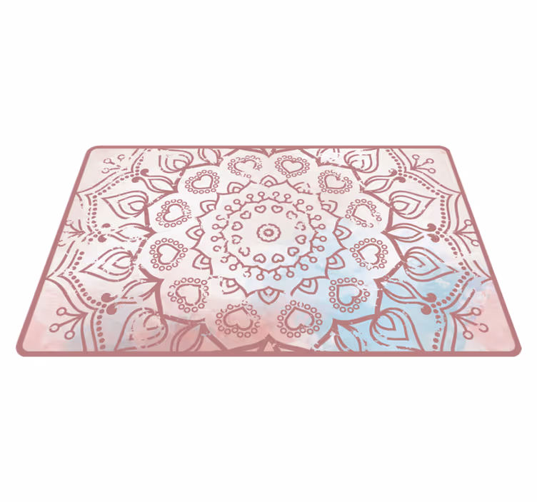Delicate purple design mandala rug - TenStickers