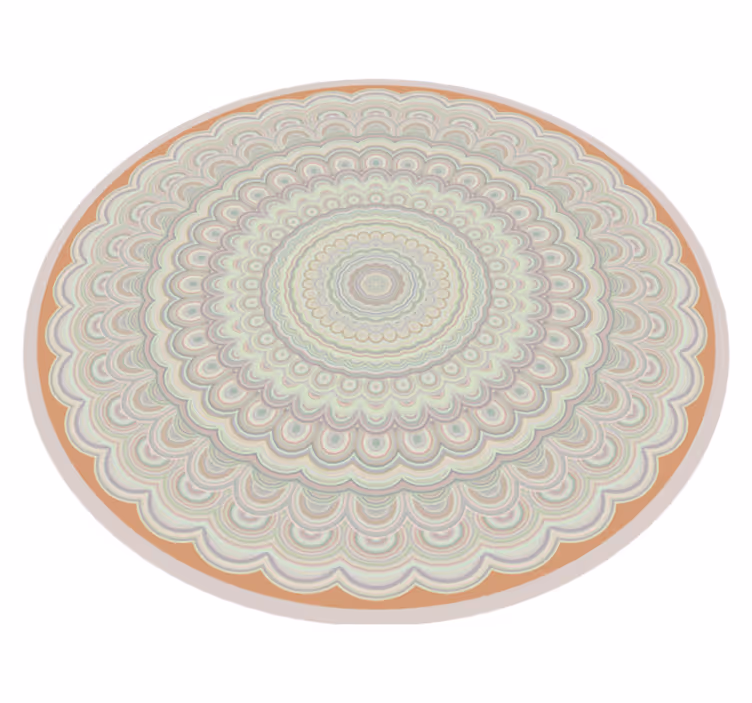 Intricate Circular Pattern mandala rug - TenStickers