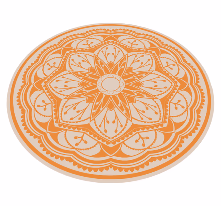 Elegant round motif mandala rug - TenStickers