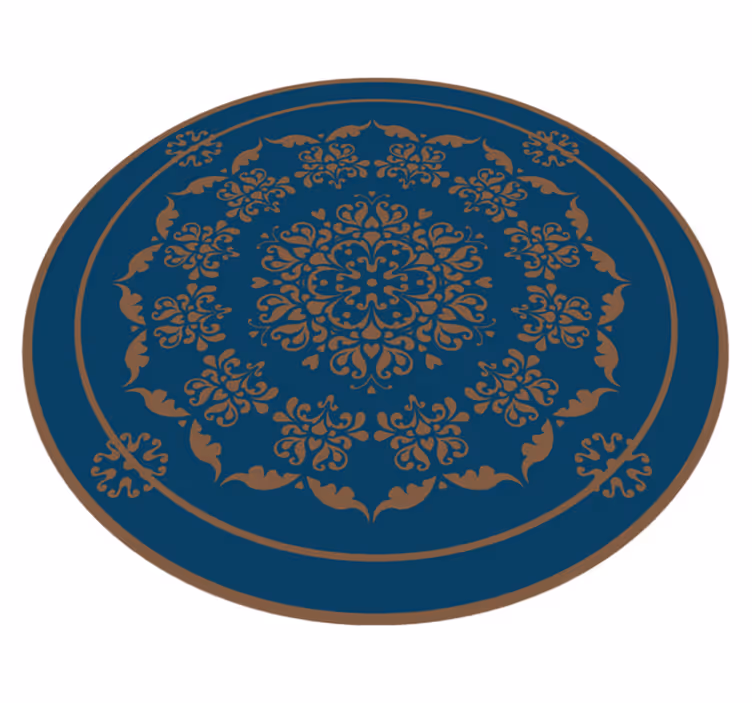 Elegant round pattern mandala rug - TenStickers