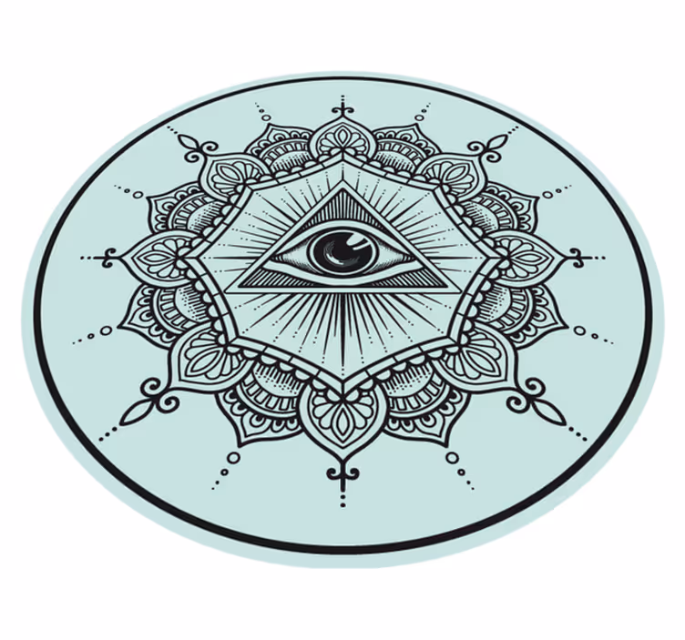 All-Seeing Eye mandala rug - TenStickers