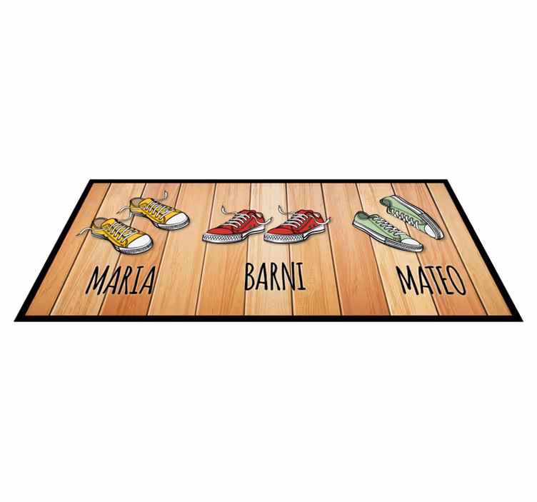 Custom shoes display entrance hall rug - TenStickers