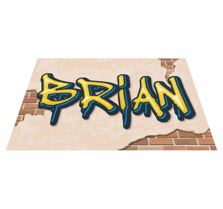 Graffiti style name teenage bedroom rug - TenStickers