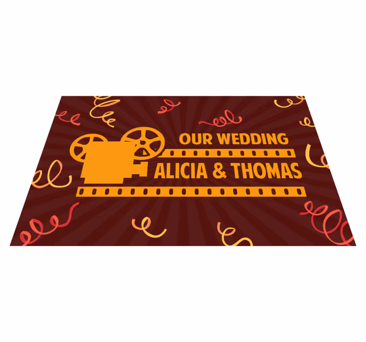 WEDDING CELEBRATION MOTIF custom floor mat - TenStickers