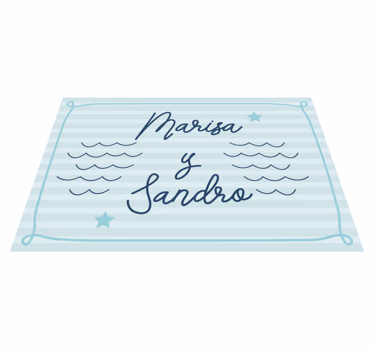 Marine couple names bedroom carpet - TenStickers