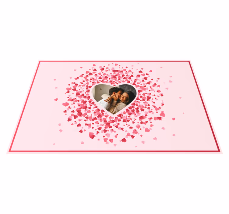 Heart shape with photo bedroom carpet - TenStickers