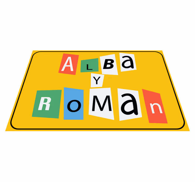 Puzzle pieces for couple custom floor mat - TenStickers