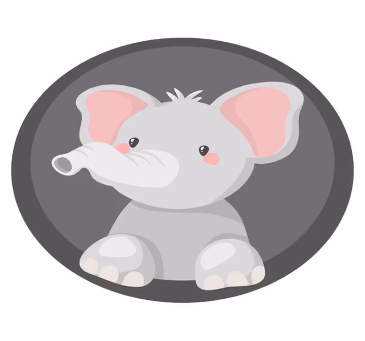 Baby elephant trunk kids carpet - TenStickers