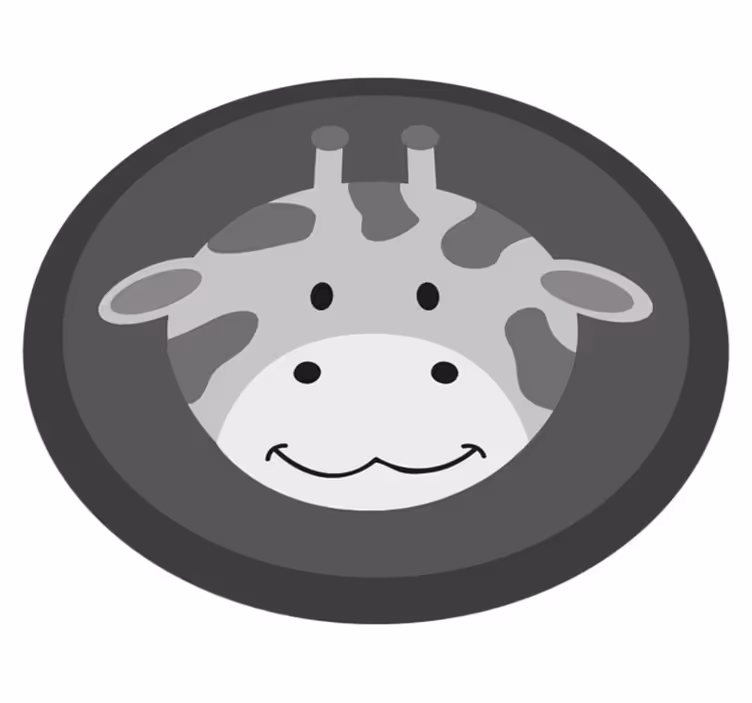 Grey baby giraffe nursery rug - TenStickers