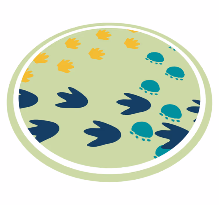 Dinosaur footprints design kids rug - TenStickers