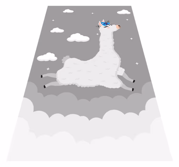 Lively Llama Fantasy kids carpet - TenStickers