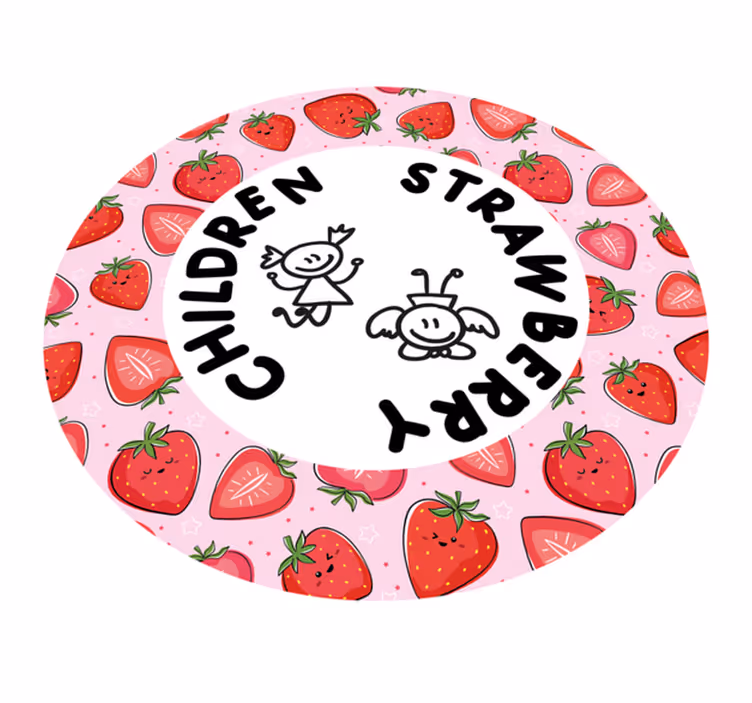 Strawberry and kids kitchen mat - TenStickers