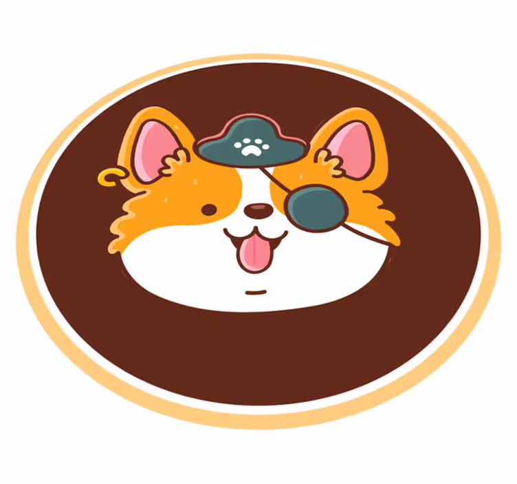 Corgi Captain Emblem modern rug - TenStickers