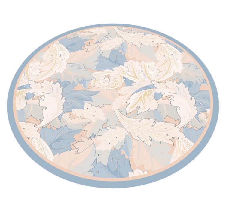 Soft Leaf Pattern floral rug - TenStickers