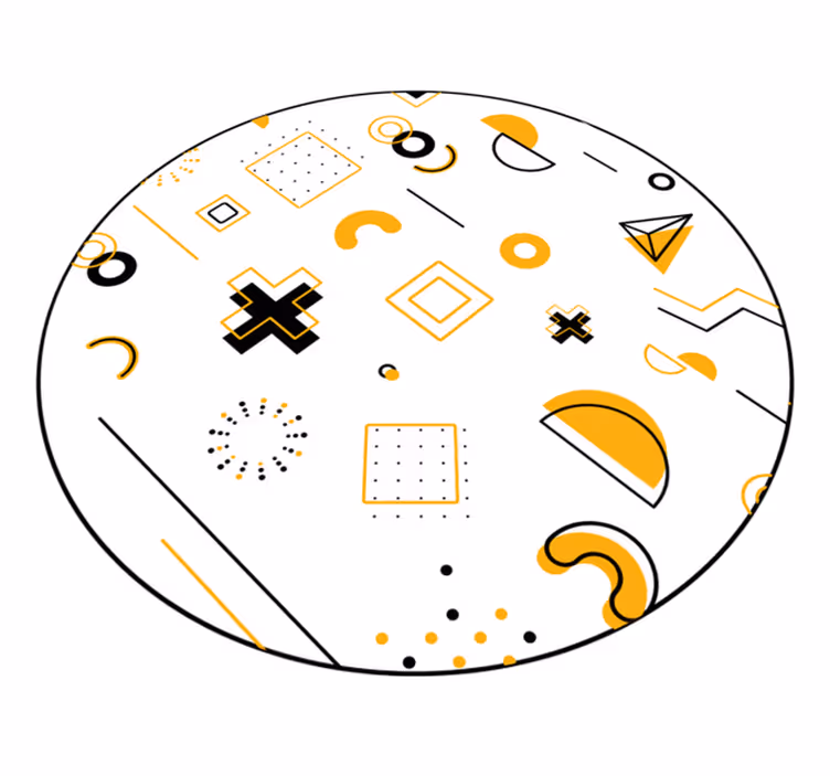 Geometric rug with contemporary math patterns - TenStickers