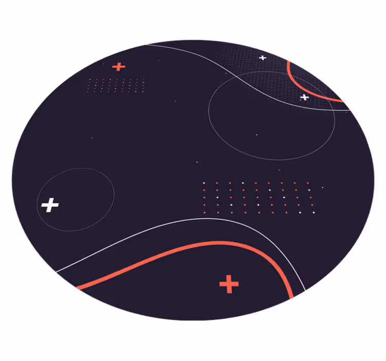 Abstract Curved Patterns modern rug - TenStickers