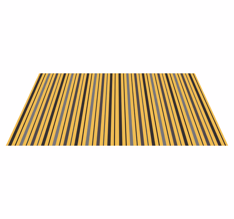 Vertical yellow pattern stripes rug - TenStickers