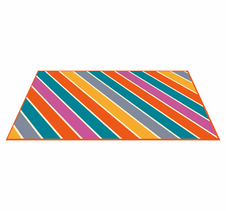 Colorful Striped Surface living room rug - TenStickers