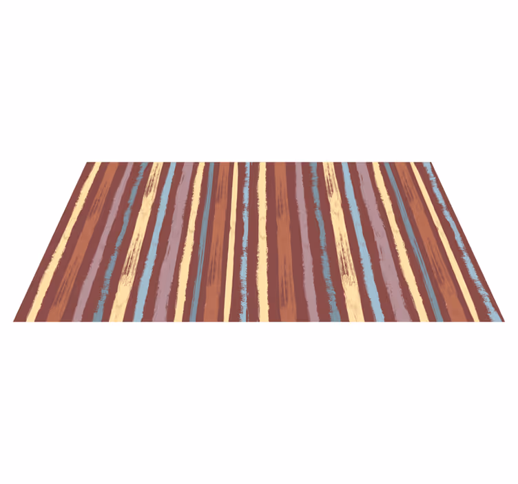 Hand-painted fabric effect stripes rug - TenStickers