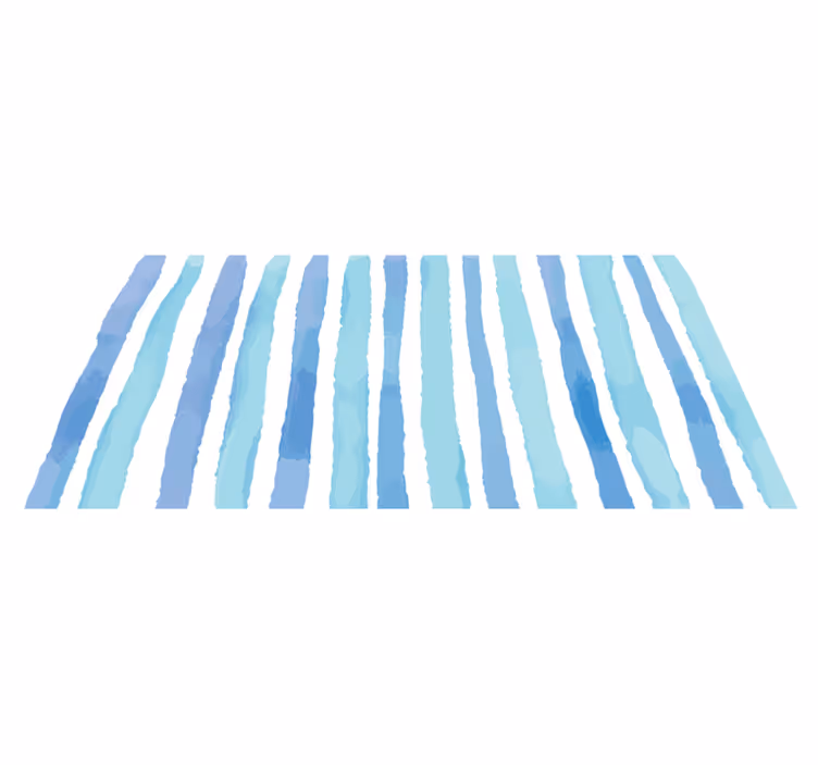 Set Cool Blue stripes rug - TenStickers