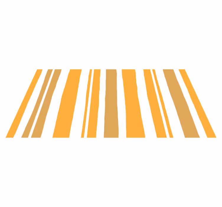 Warm orange lines stripes rug - TenStickers