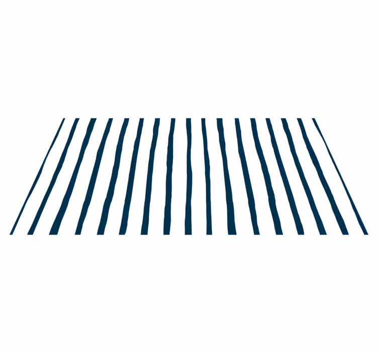 Blue and white motif stripes rug - TenStickers