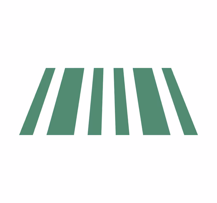 White and pistachio green stripes vinyl carpet - TenStickers